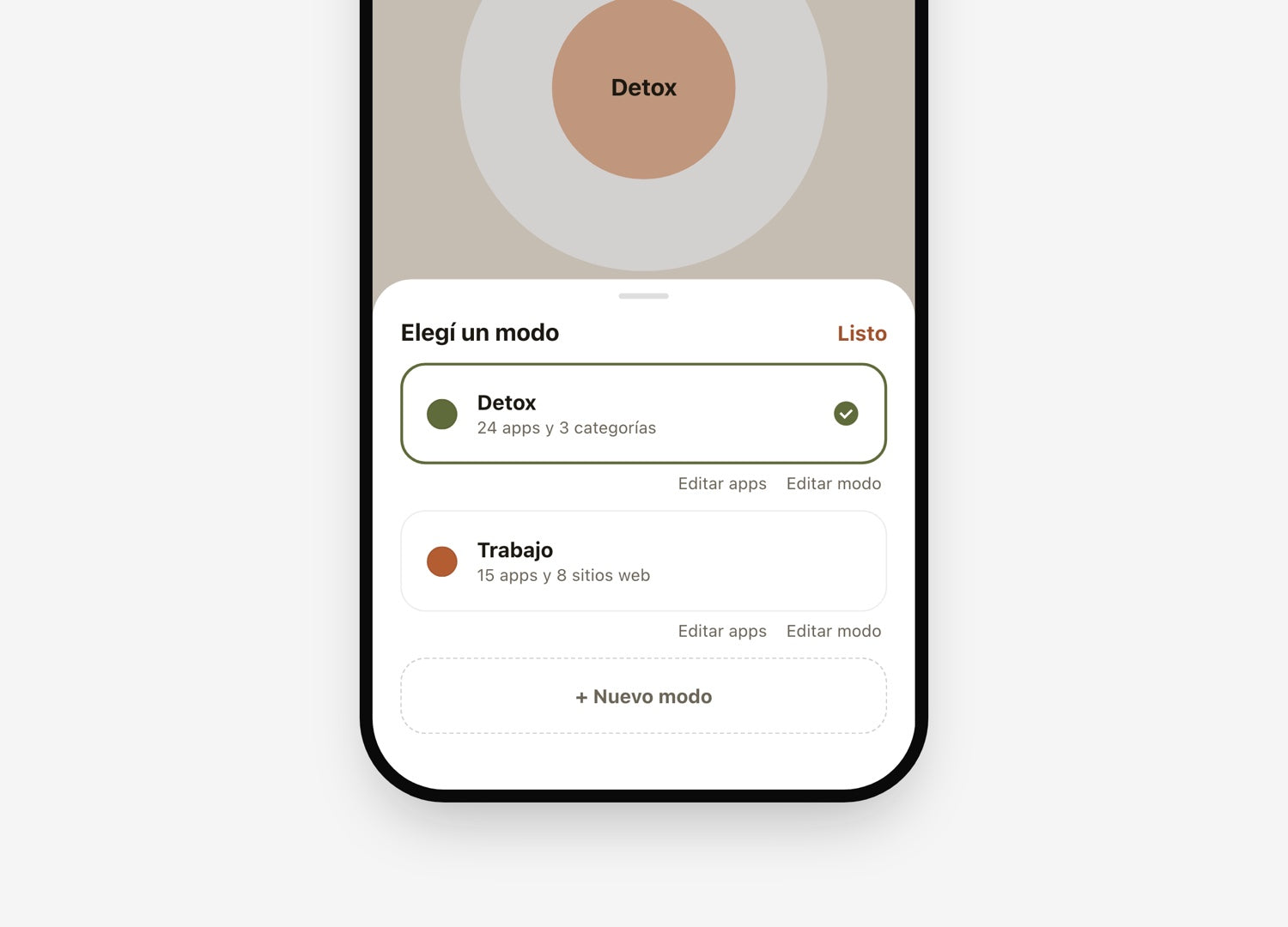 La app de Ladri: elegí un modo y las apps que querés bloquear